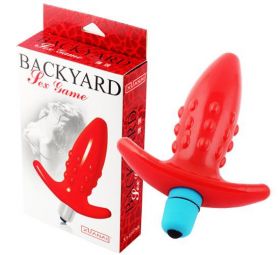 Backyard Sex Game Titresimli Kirmizi Anal Tikaç - 9 cm