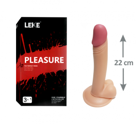 Pleasure 22cm Testisli Gerçekçi Dildo