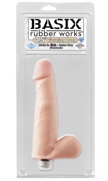 Basix 7.5" Vibrating Dong - Titresimli Penis 19 cm