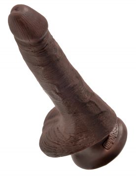 PipeDream King Cock 6" Realistik Testisli Penis 15 cm - Kahverengi
