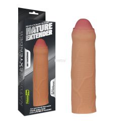 Nature Extender 2.5 cm Uzatmali Sünnetsiz %100 Silikon Penis Kilifi