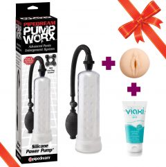 PipeDream Silicone Power Penis Pompasi + Vajina Giris + Krem Paketi
